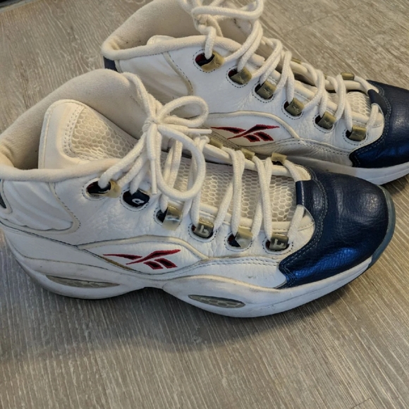 Reebok | Shoes | Reebok Iverson Question Mids Blue Toe | Poshmark